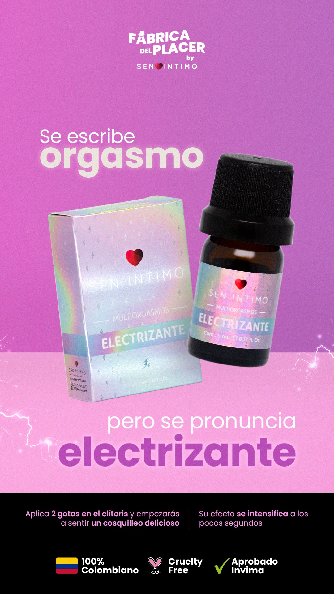 Multiorgasmos Electrizante x 5 ml by Sen Íntimo