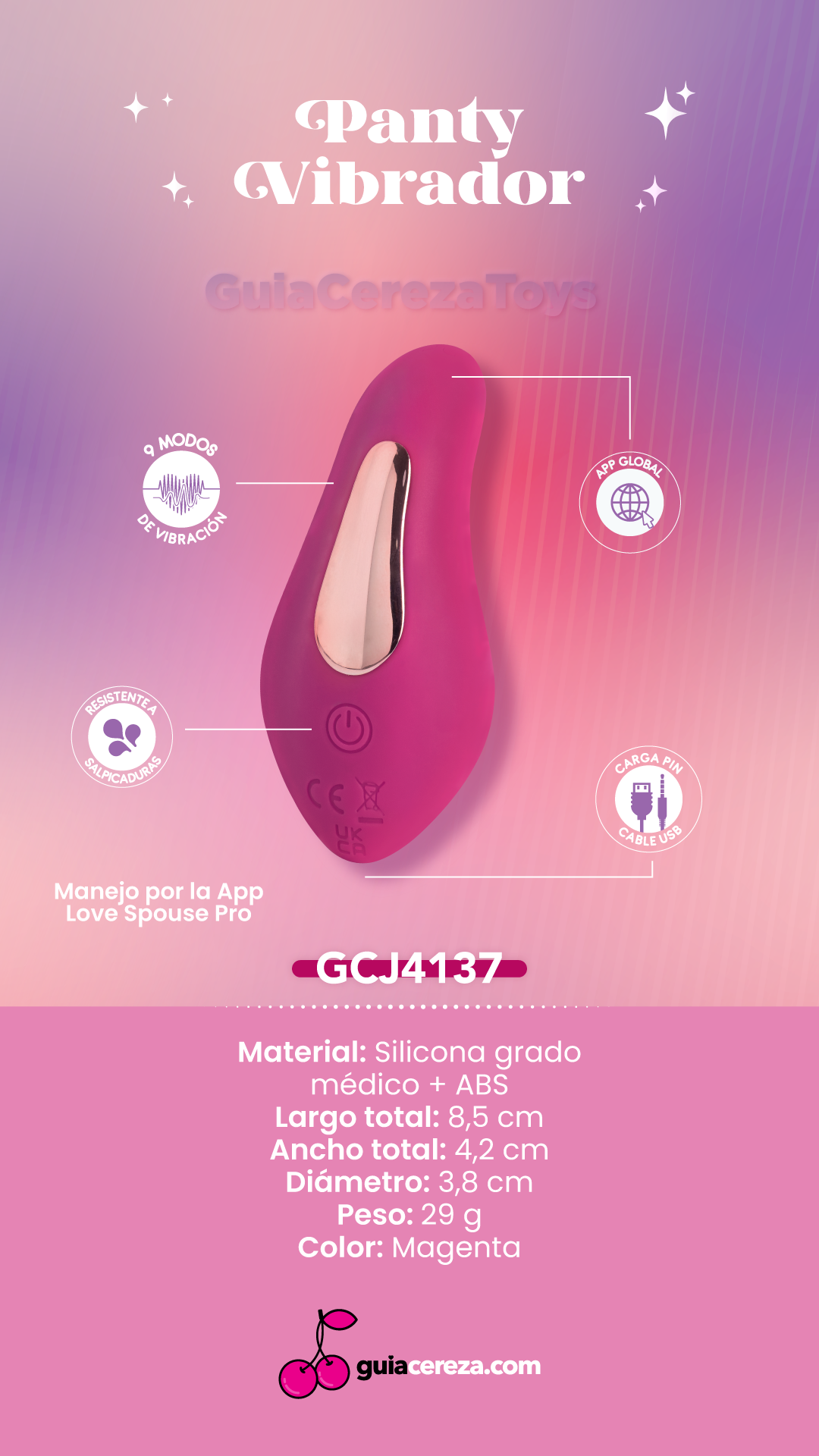 Panty Vibrador Controlado por APP Global
