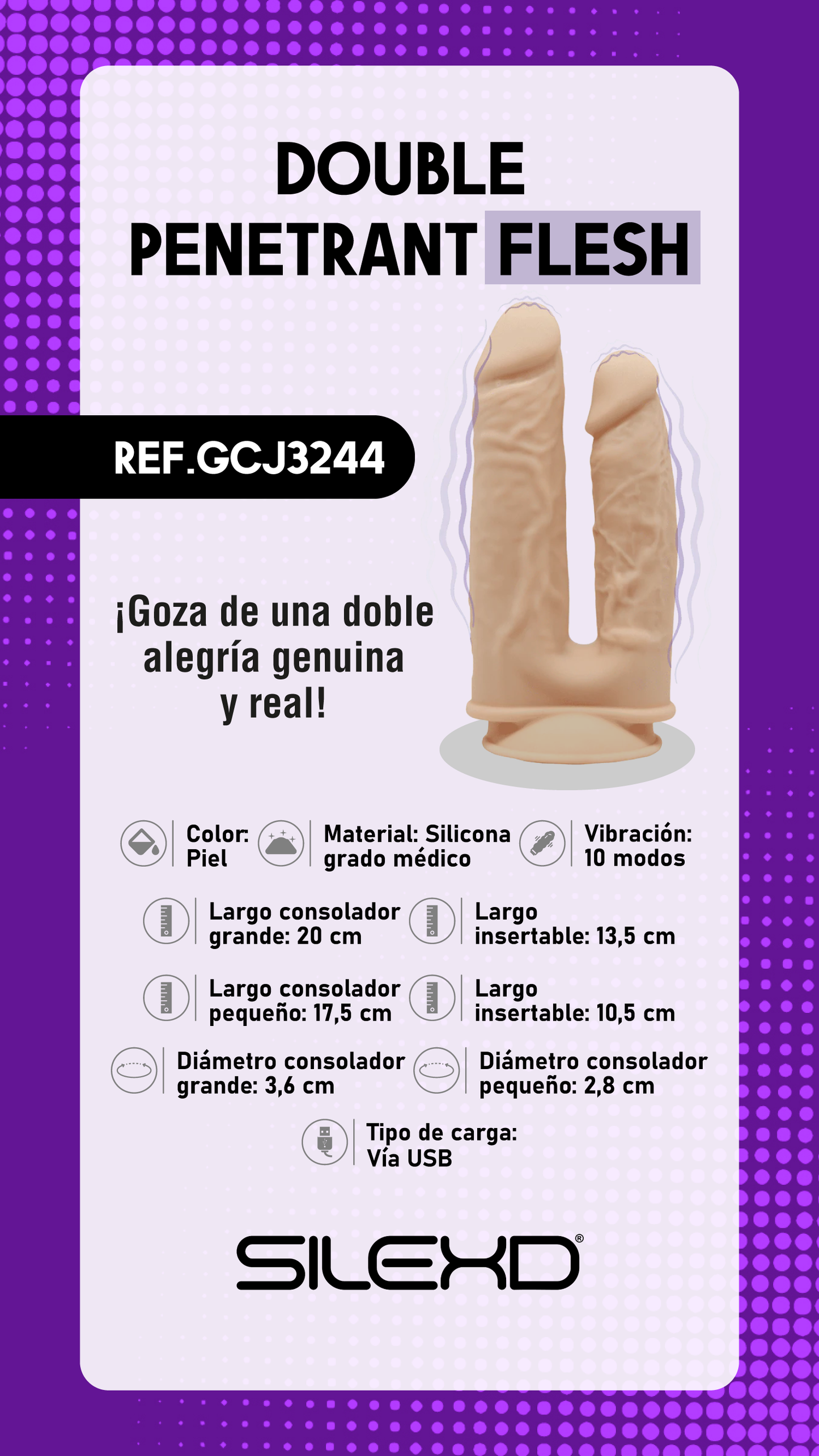 Vibrador Double Penetrant Flesh