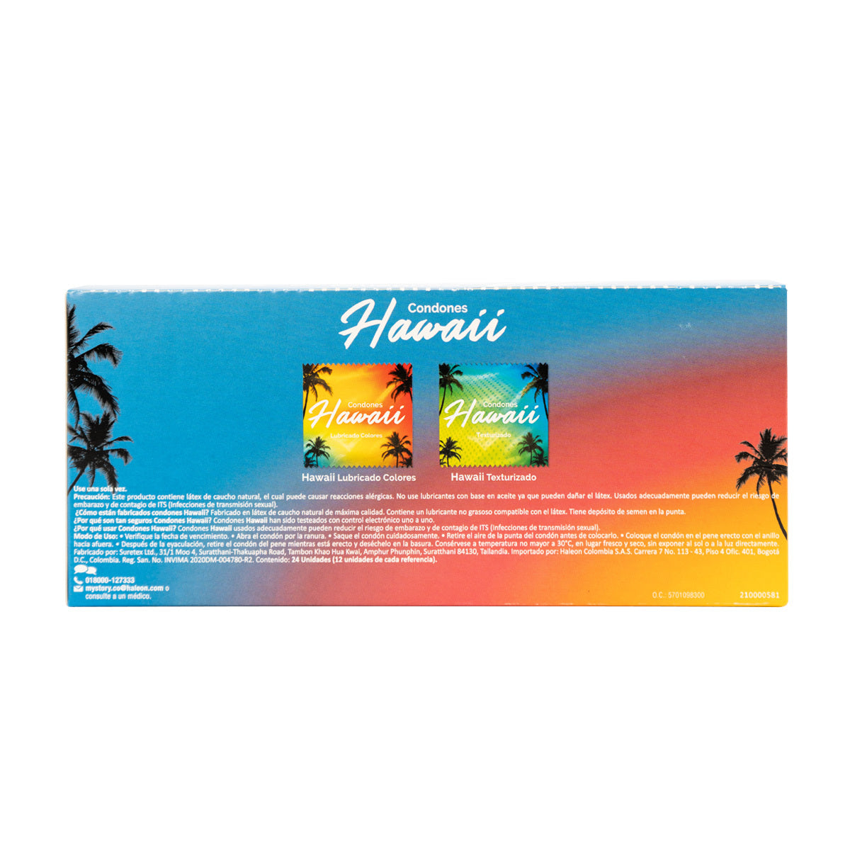 Condones Hawaii x24 Unidades