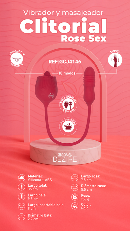 Vibrador y Masajeador Clitorial Rose Sex
