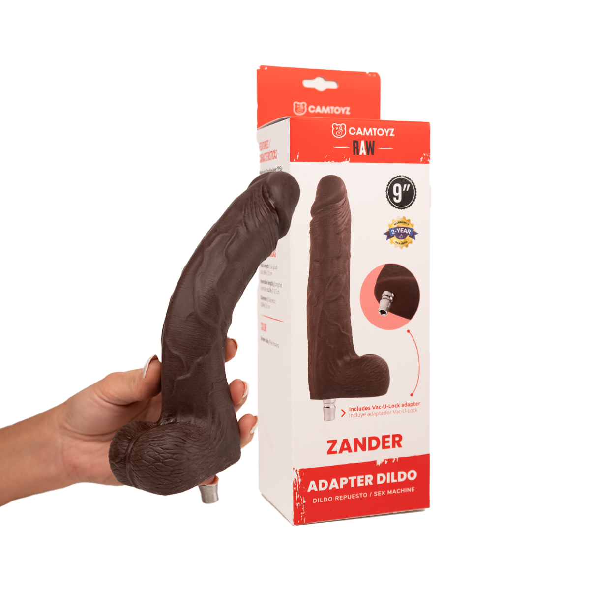 Zander Dildo Ultrarealista con Adaptador Camtoyz Sex Machine Lovense