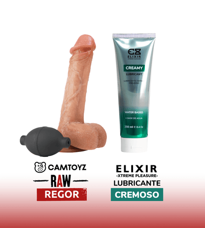 Dildo Eyaculador Regor Camtoyz y Lubricante cremoso