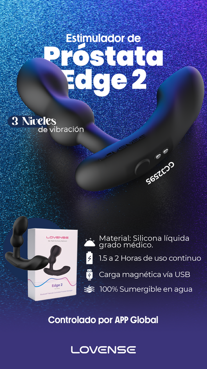 Estimulador de Próstata Edge 2 controlado por APP Global By Lovense