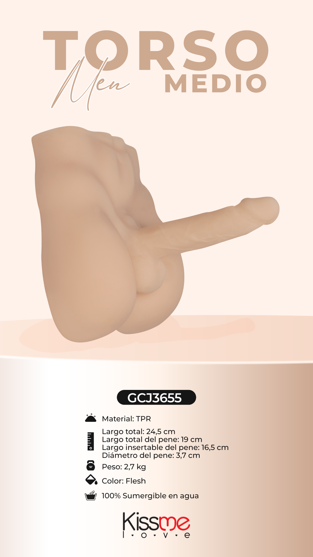 Torso Men Medio Flesh