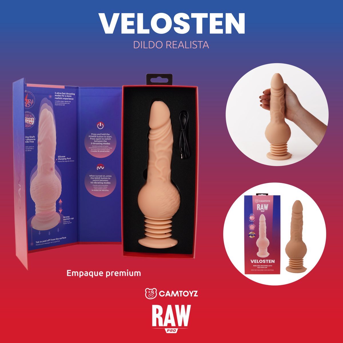 Dildo Realista Velosten Camtoyz