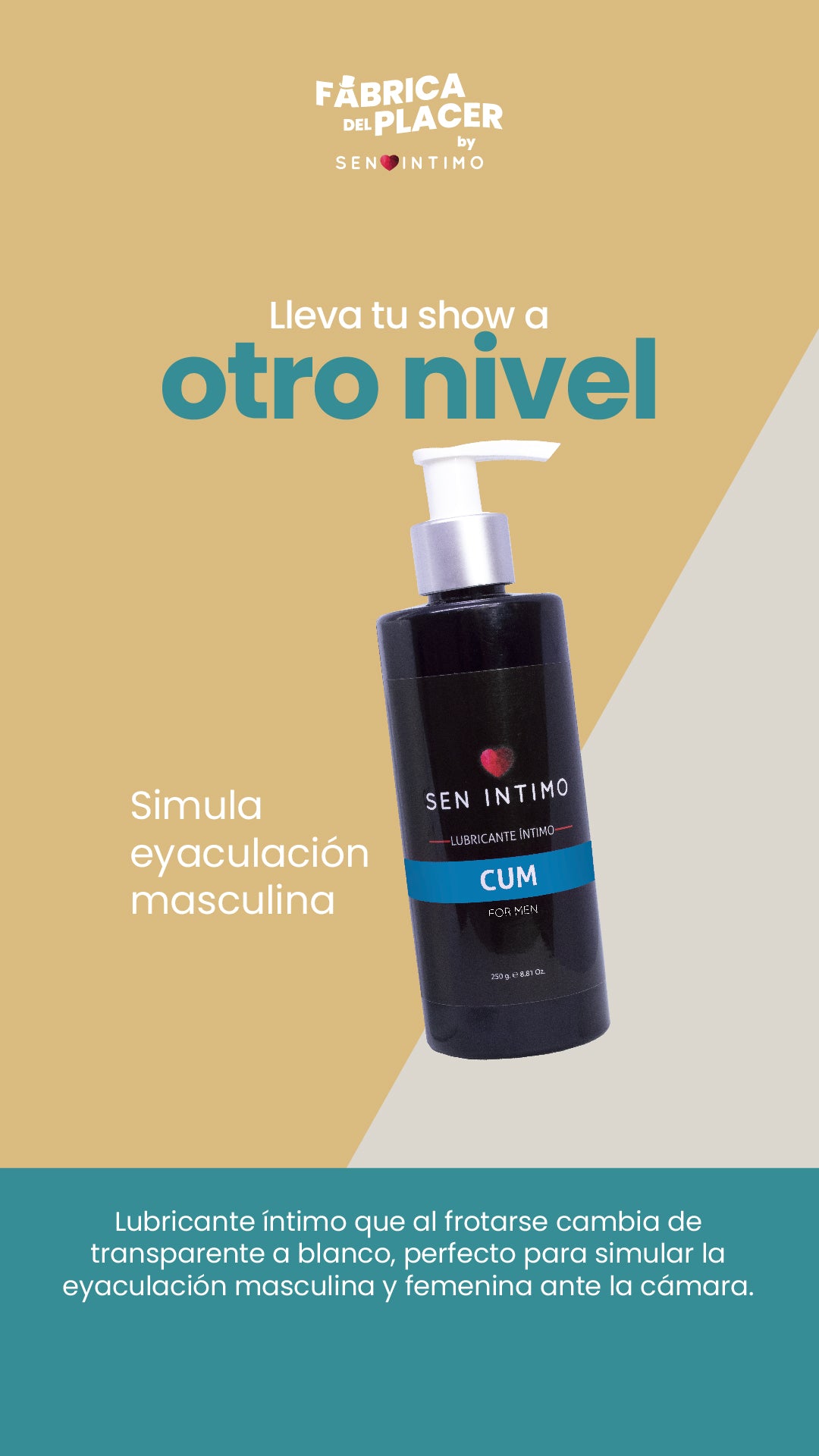 Lubricante Íntimo Cum For Men x 250 ml by Sen Íntimo