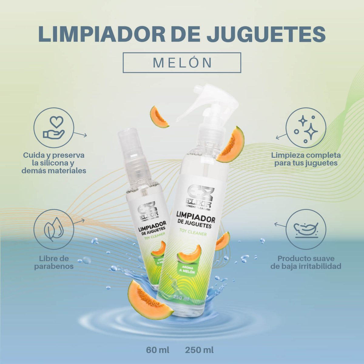 Limpiador De Juguetes Elixir Melon 250 ML